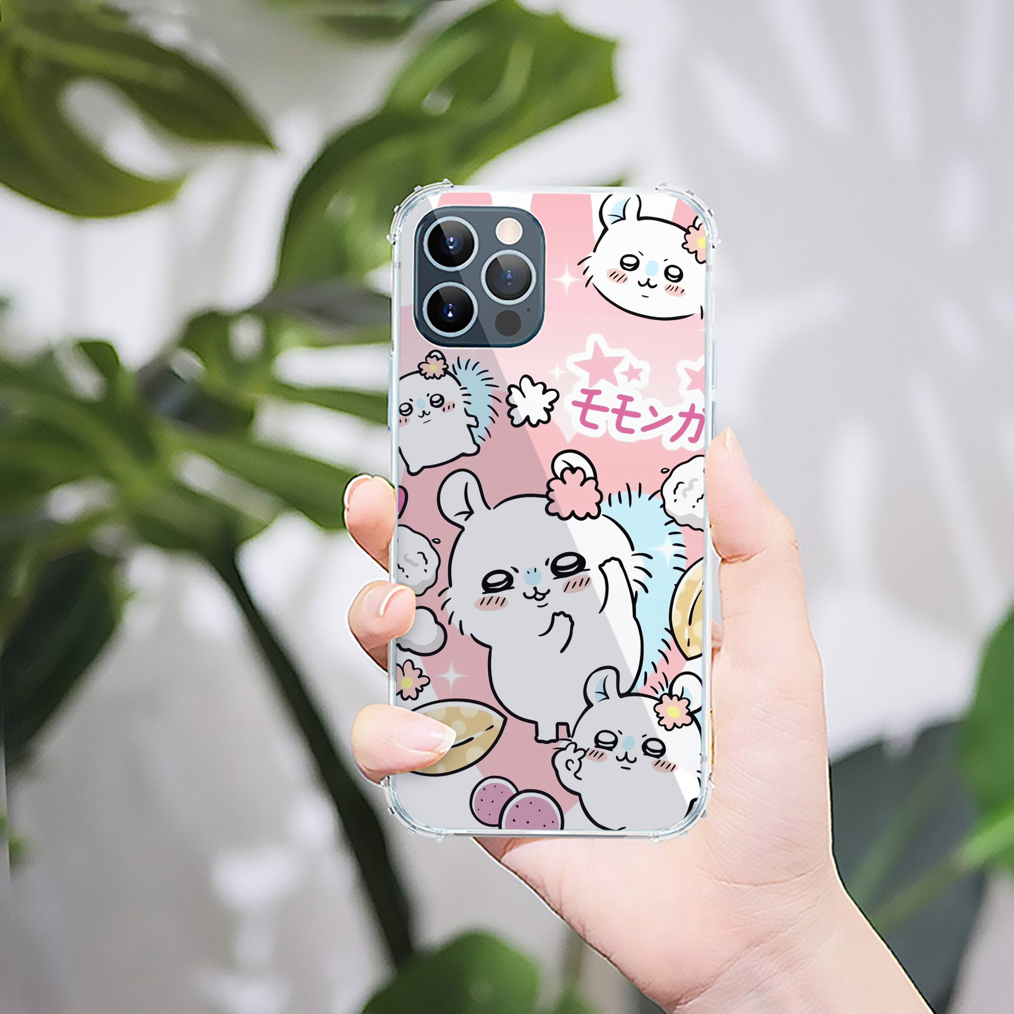 （画像用） ちいかわ Chii-kawa 【iPhone 12シリーズ対応】透明スマホケース（クリアソフトケース）